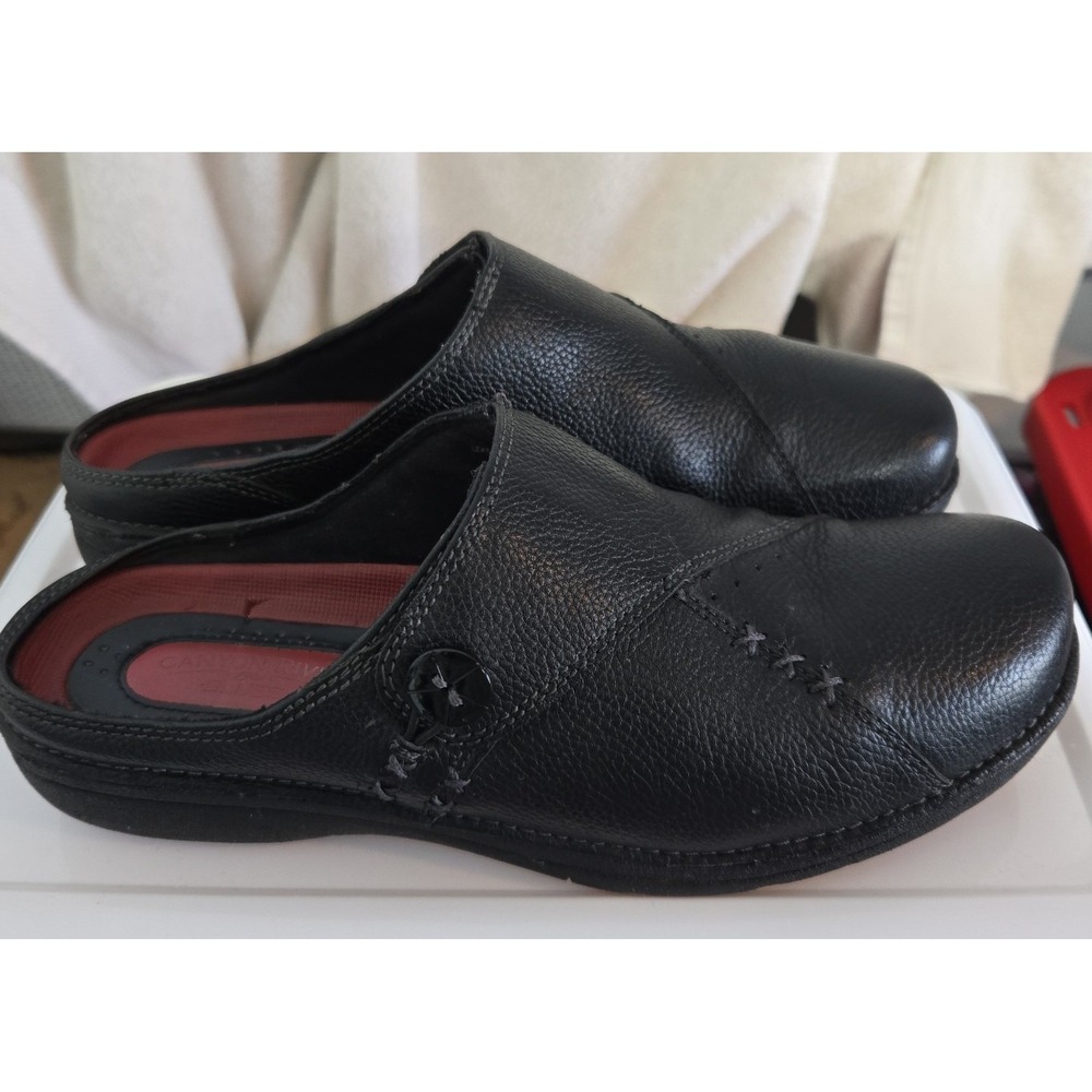 Canyon River Blues Womons Leather Shoes Size‎ 8 1/2 M Black.